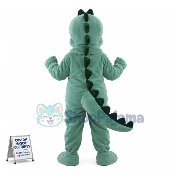 Fierce Green Alligator Mascot Adult Costume 