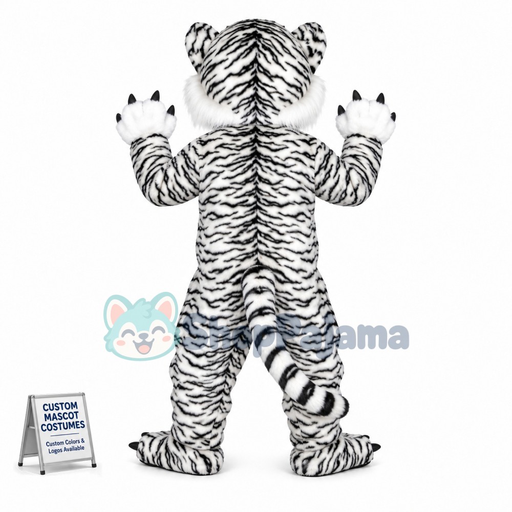 White Tiger Mascot Costume