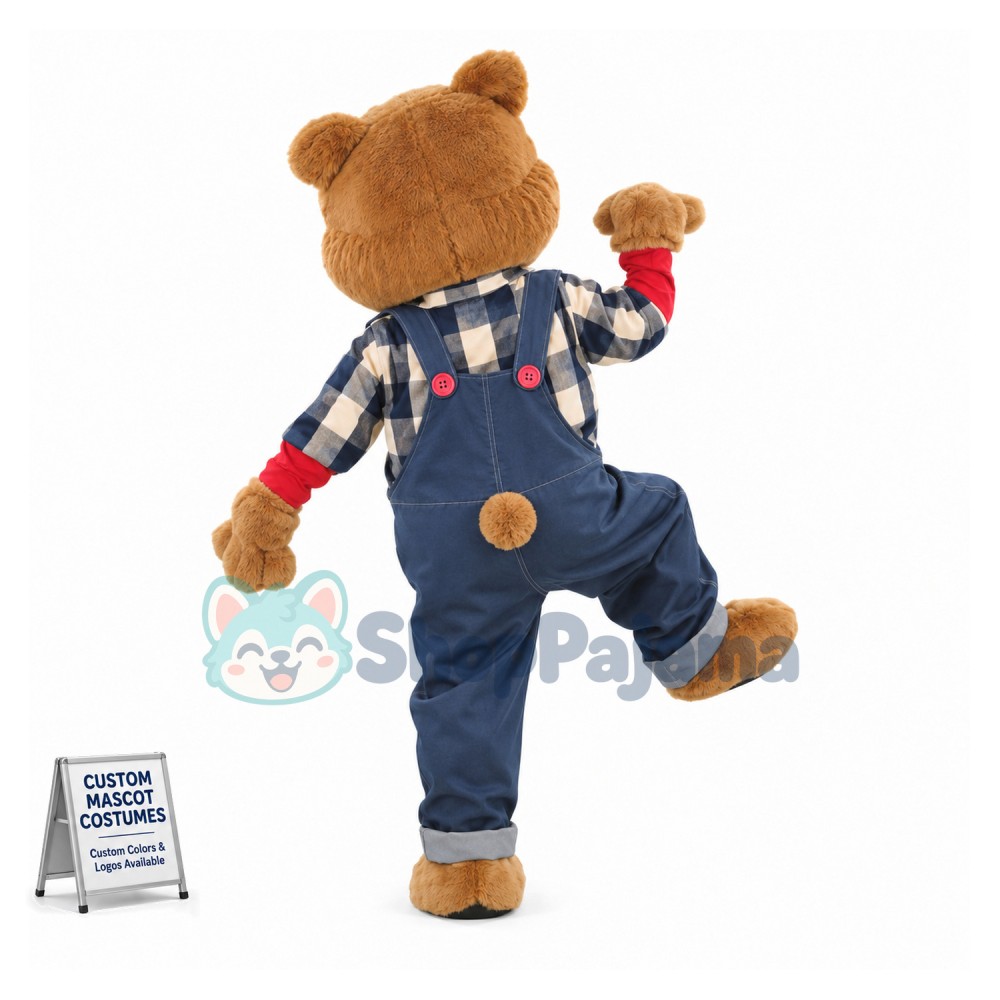 Brown Bear Mascot Costume Fancy Dress Outfit	
