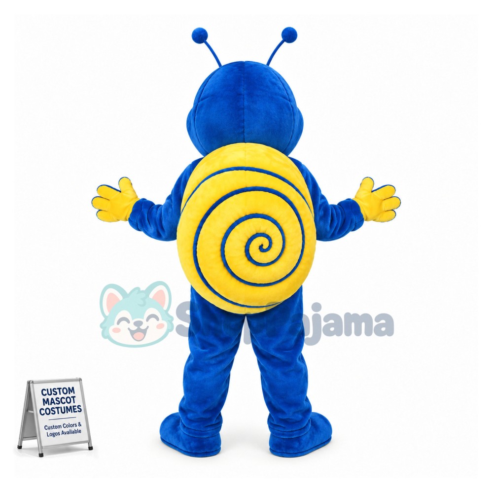 Lovely Blue Snail Mascot Costume