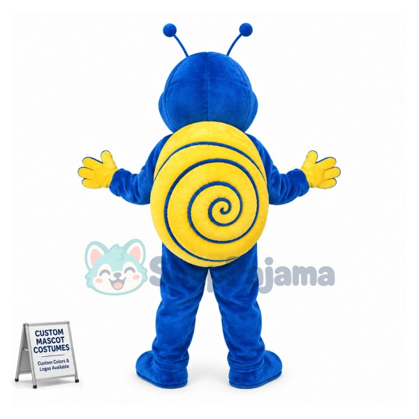 Lovely Blue Snail Mascot Costume
