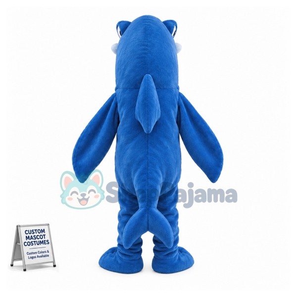 Fierce Blue Shark Mascot Adult Costume
