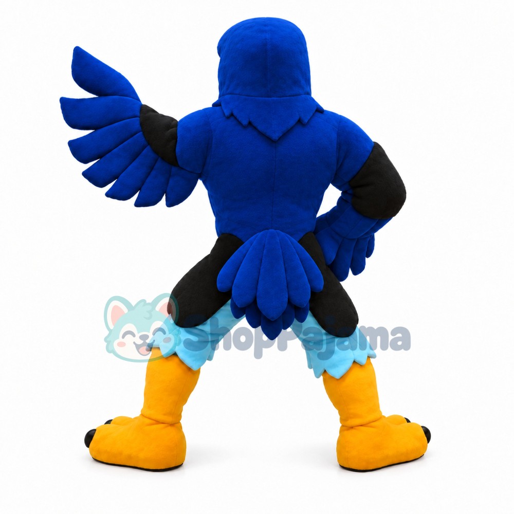 Power Blue Falcon High School Mascot Costume 