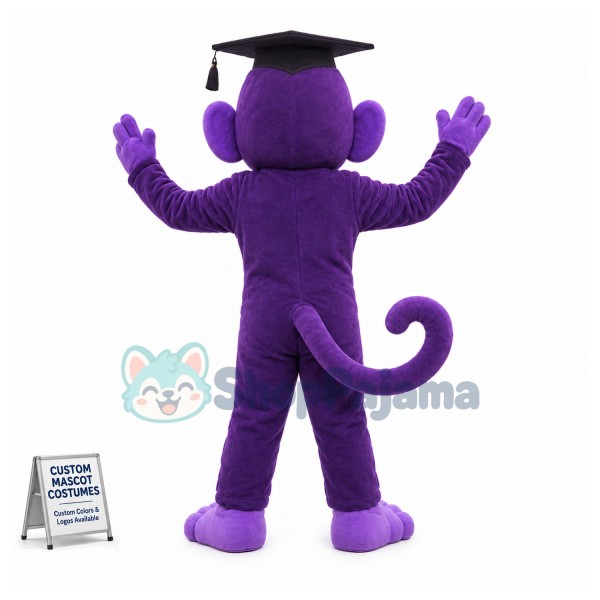 University Purple Monkey Mascot Costume 