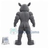 Sports Grey Rhino Mascot Costume 