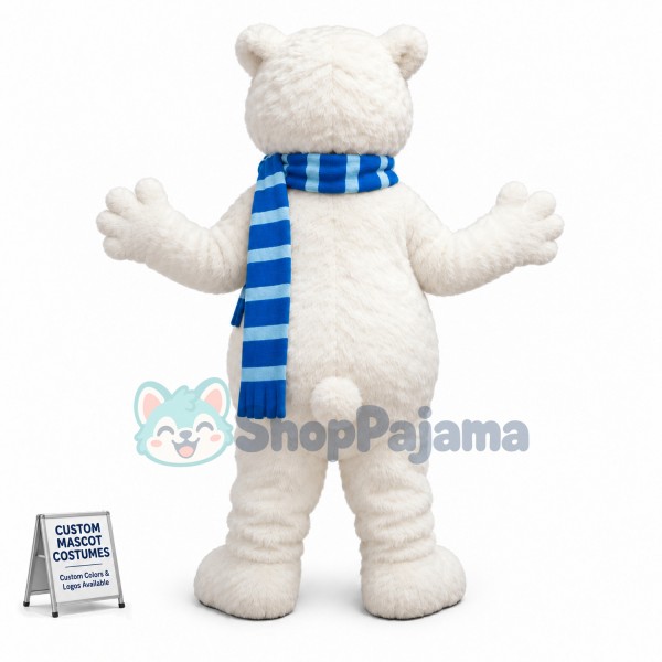 Lovely White Bear Mascot Costume 