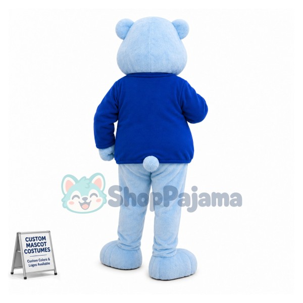 Lovely Blue Bear Mascot Costume 