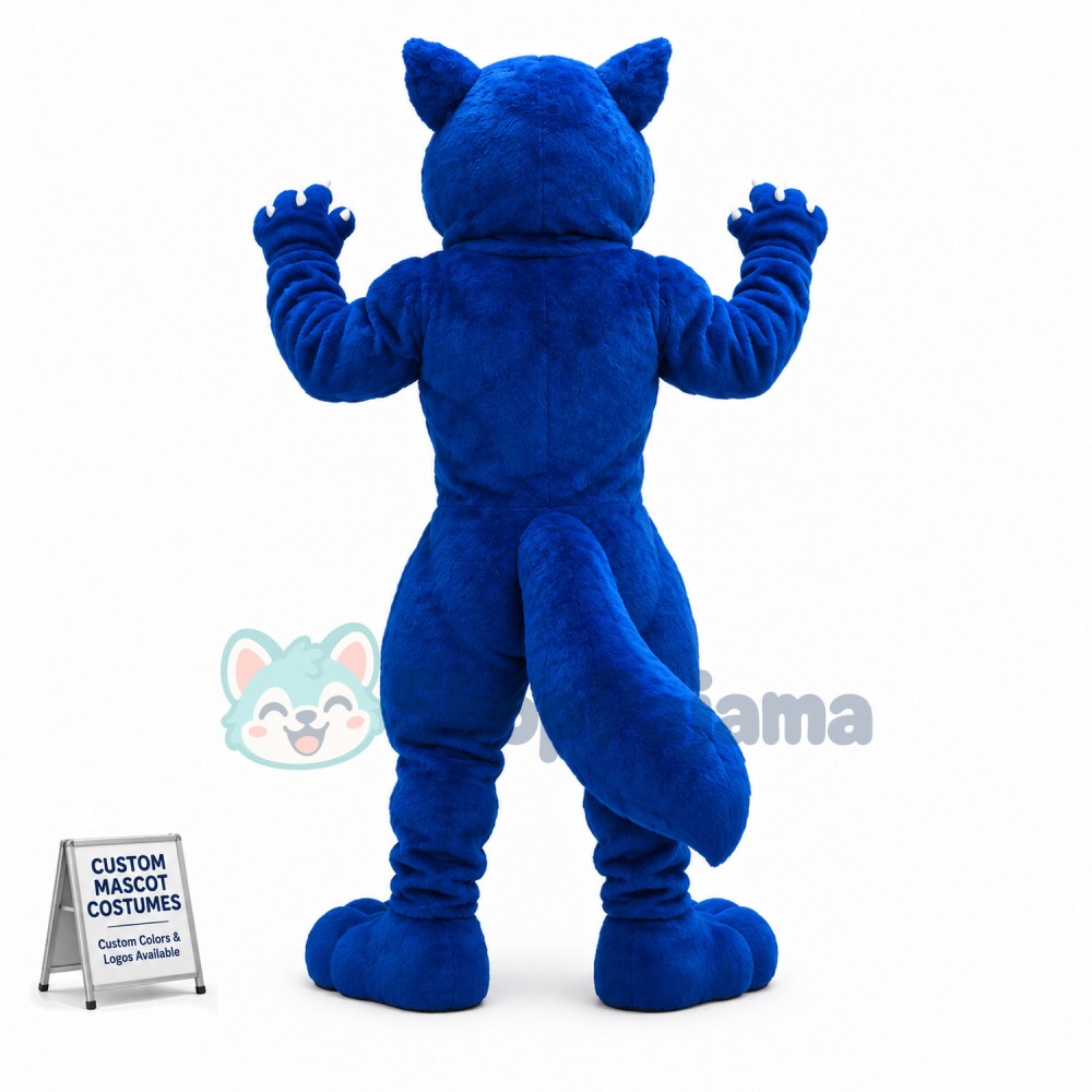 College Fierce Tripp the Thunder Wolf Mascot Costume 