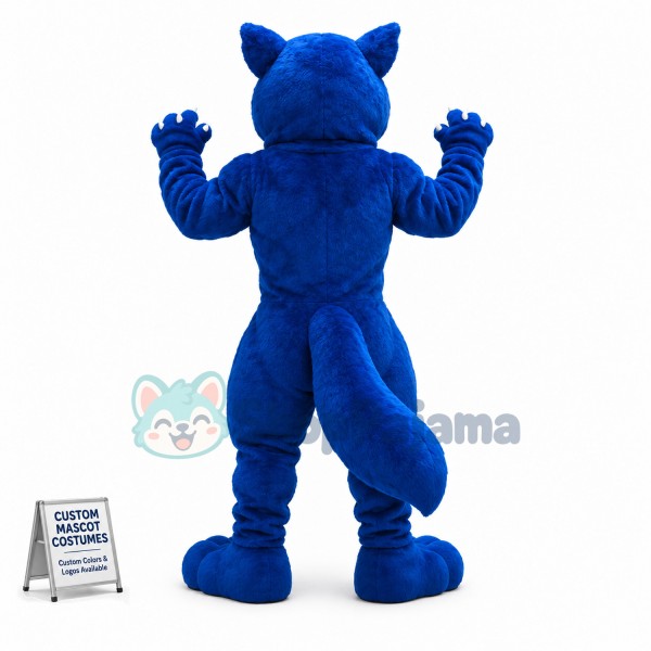 College Fierce Tripp the Thunder Wolf Mascot Costume 