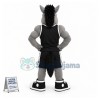 High School Sports Grey Mustang Mascot Costume 