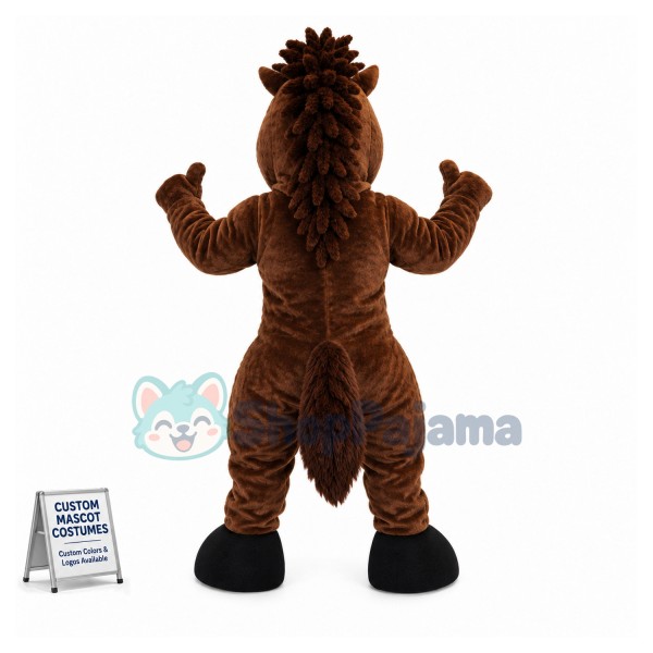 College Fierce Brown Mustang Mascot Costume 
