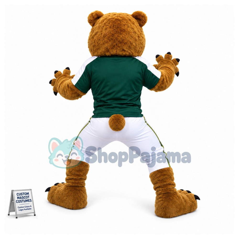 College Football Power Fierce Brown Bear Mascot Costume 