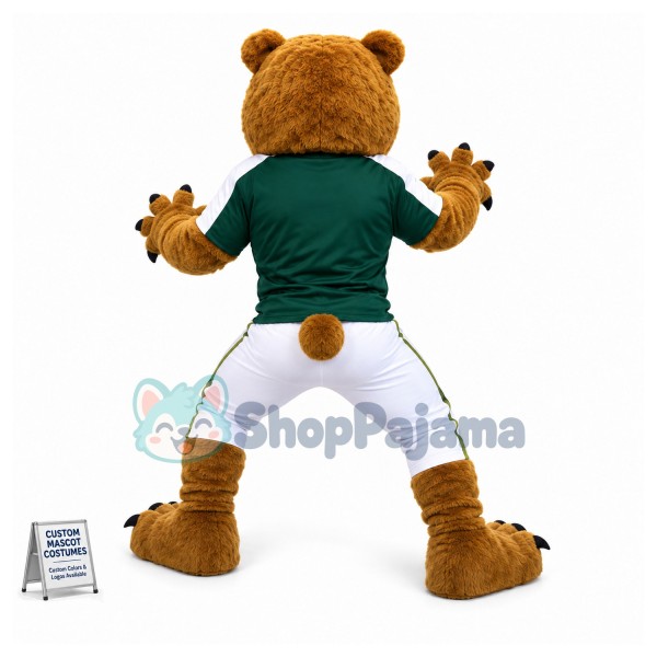 College Football Power Fierce Brown Bear Mascot Costume 