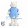 Amiable White Bear Mascot Adult Costume 