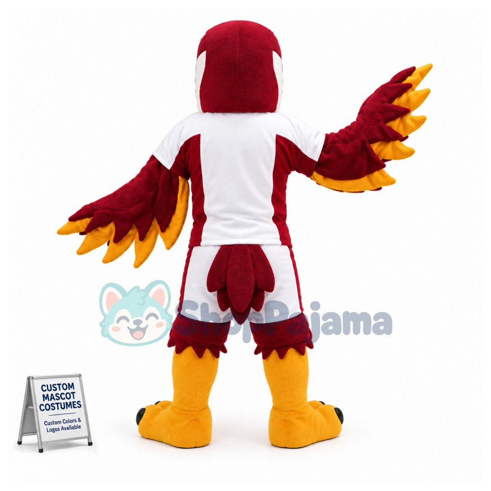 University Red Falcon Mascot Costume 