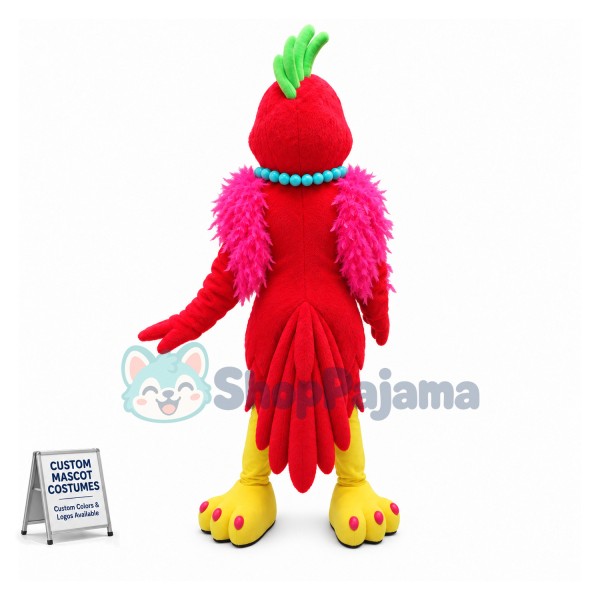 Beautiful Polly Parrot Mascot Adult Costume 