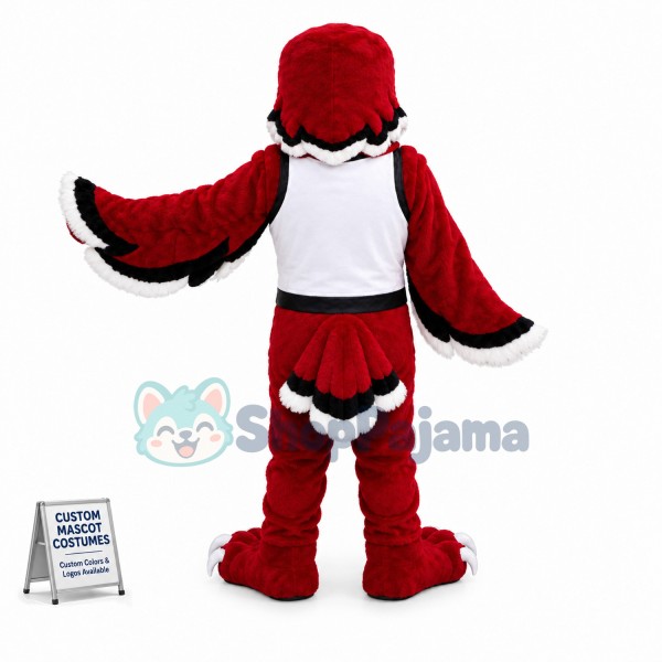 University Red War Hawk Mascot Costume 