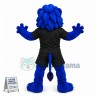 Blue Lion With White Face High School Mascot Costume 