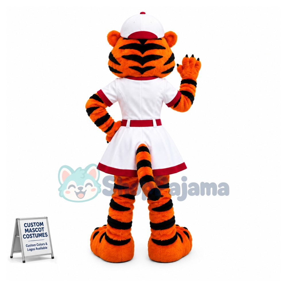 Baseball Mom Tiger Mascot Costume 