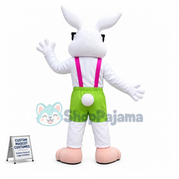 Adorable White Rabbit Mascot Adult Costume 