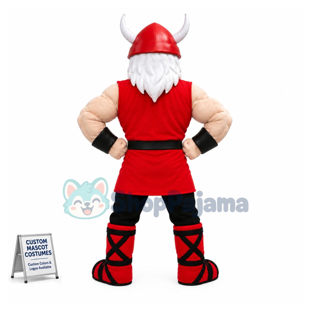 Red Viking Mascot Costume 