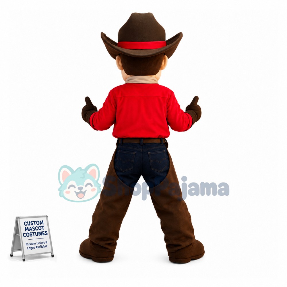Cowboy Mascot Costume 