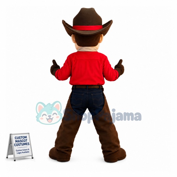 Cowboy Mascot Costume 