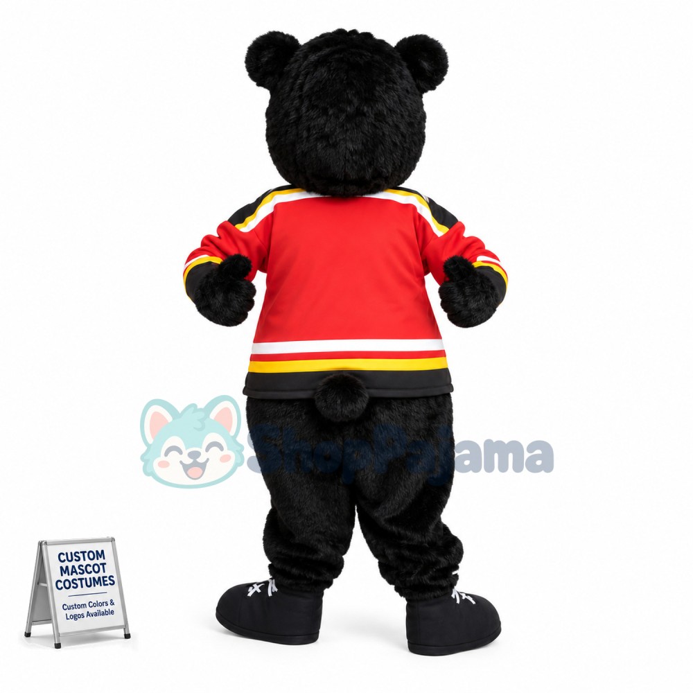 Lovely Sports Black Bear Mascot Costume	