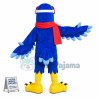 Lovable Blue Snowhawks Mascot Costume	