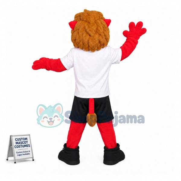 University Fierce Red Lion Mascot Costume 
