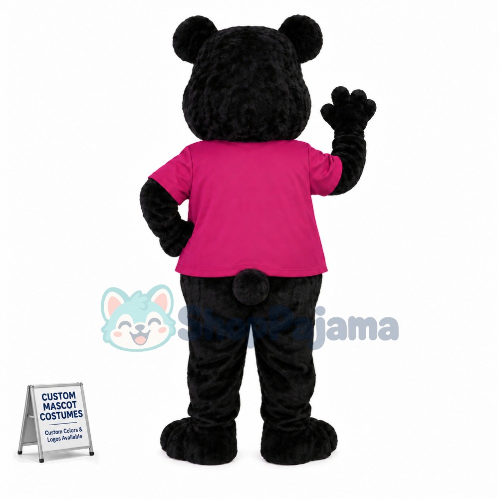 Lovely Black Bear Mascot Adult Costume 