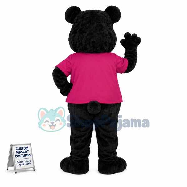 Lovely Black Bear Mascot Adult Costume 