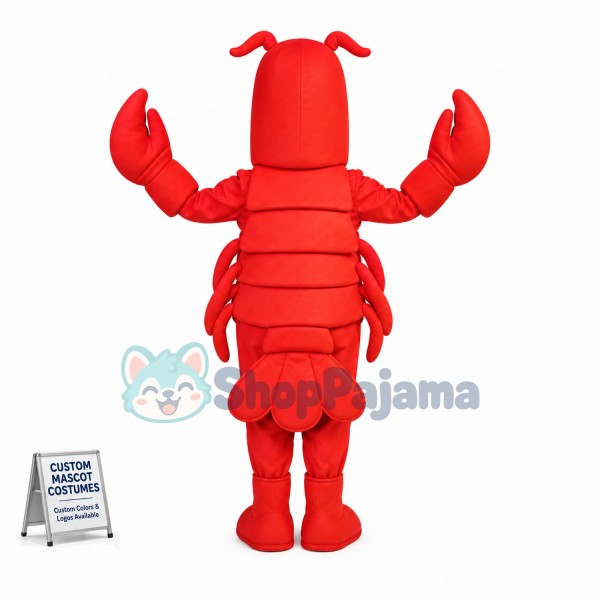 Happy Red Lobster Mascot Costume 
