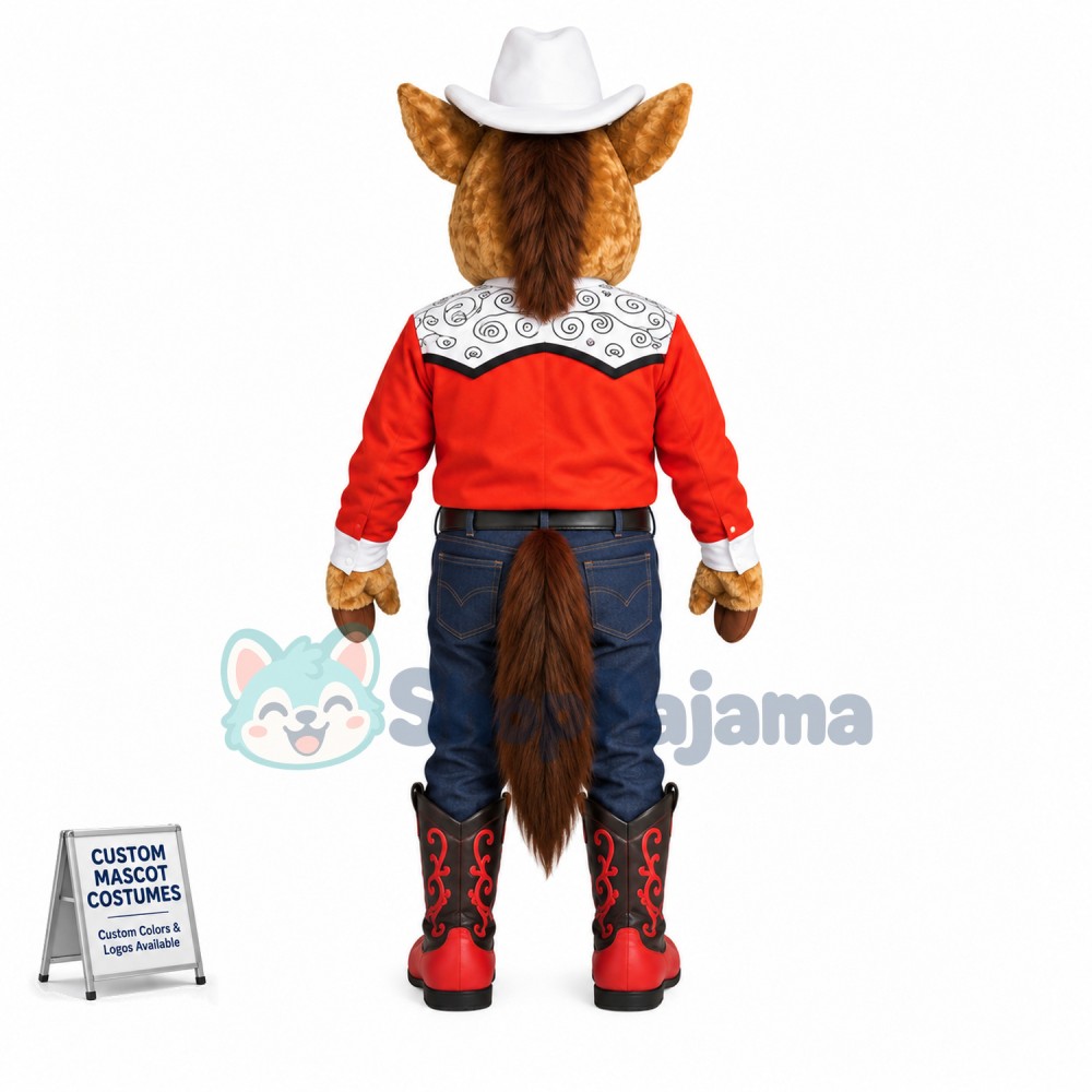 Cowboy Texas Horse Mascot Costume 