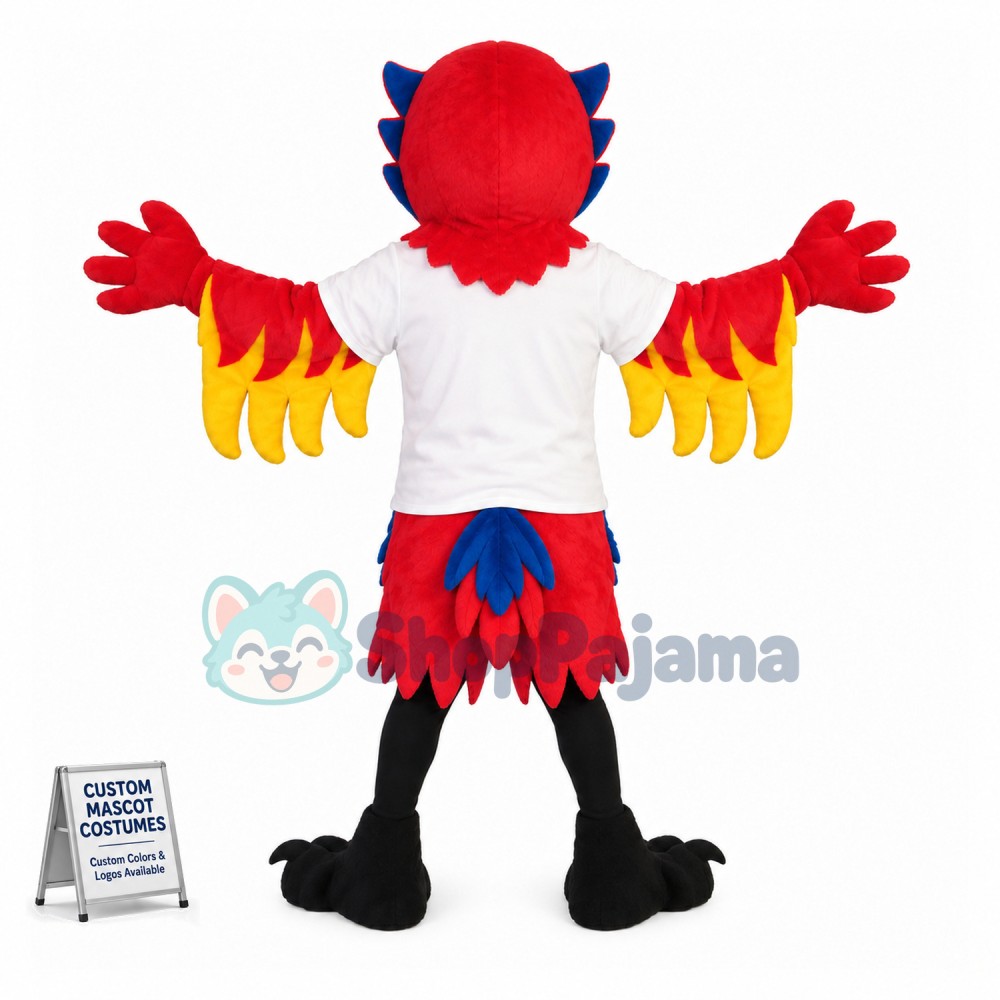 Sport Red Phoenix Mascot Costume	
