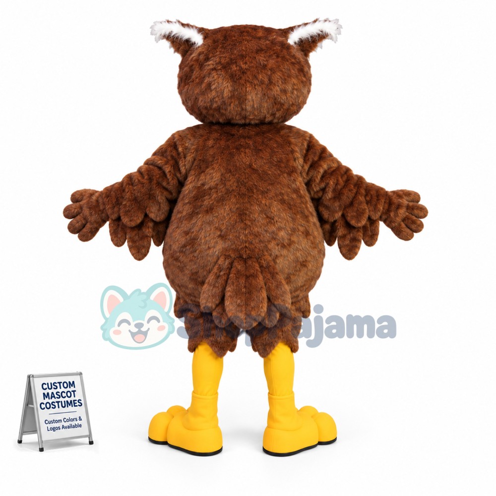 Brown Owl Mascot Costume	