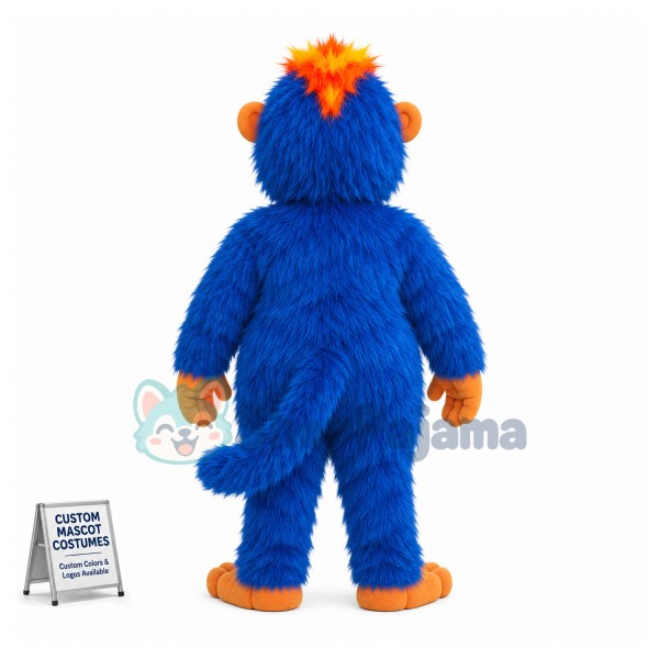 Blue Gorilla Mascot Costume	