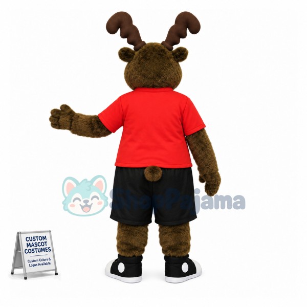 Sport Brown Moose Mascot Adult Costume	