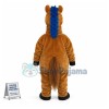 Brown Horse With Blue Mane Mascot Costume 
