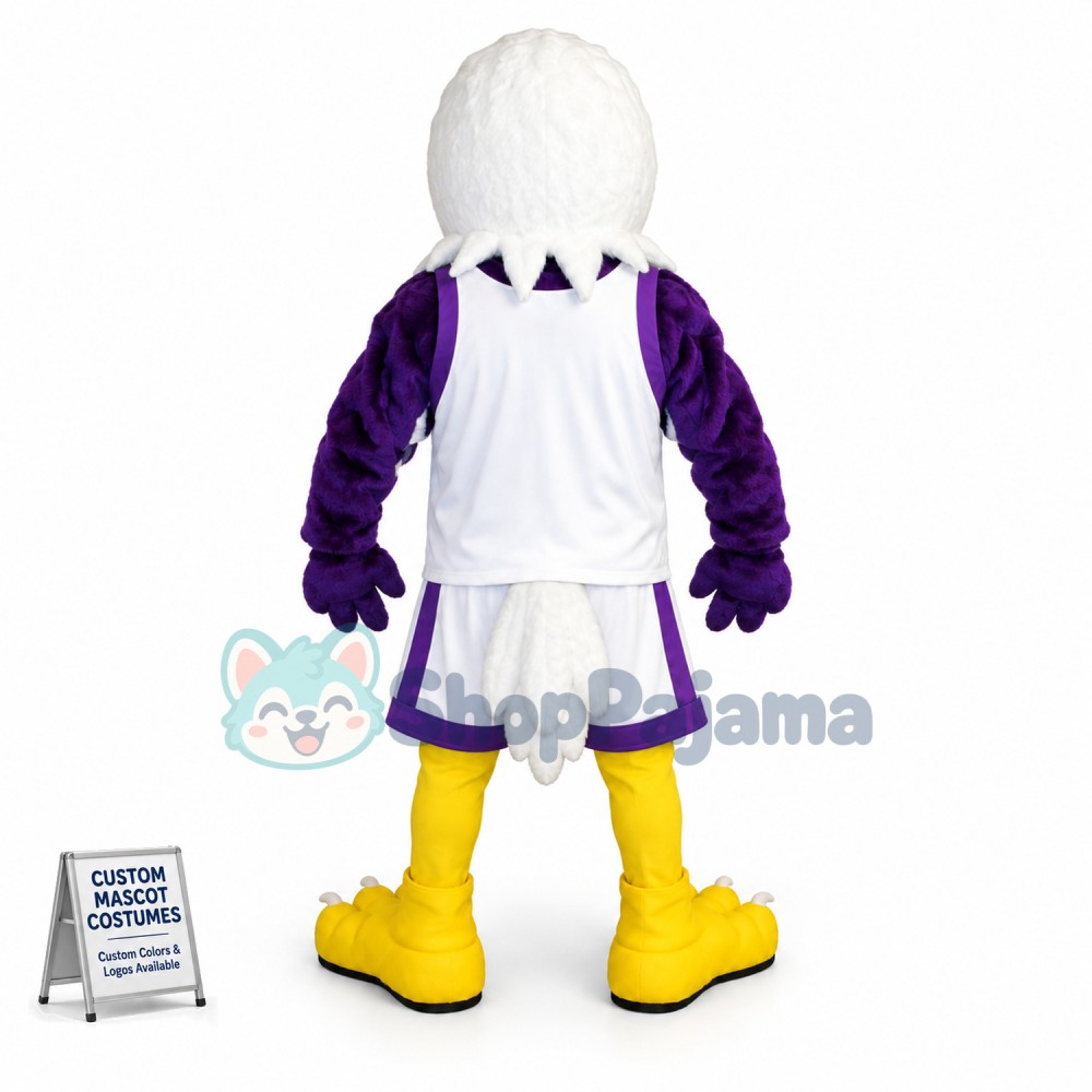 University Purple Eagle Mascot Costume 