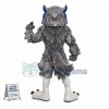 Screaming Power Grey Owl Mascot Costume 