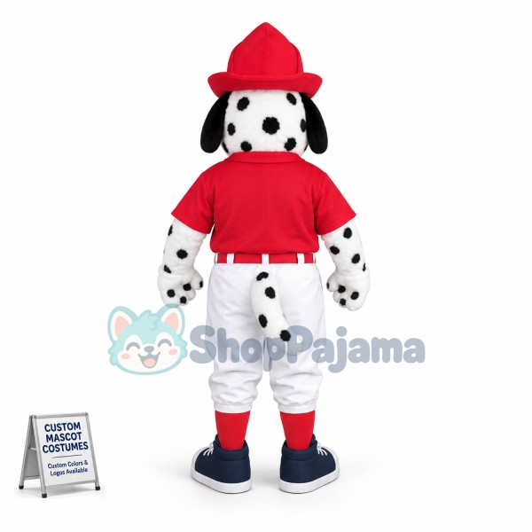 Lovely Baseball Dalmatian Dog Mascot Costume 