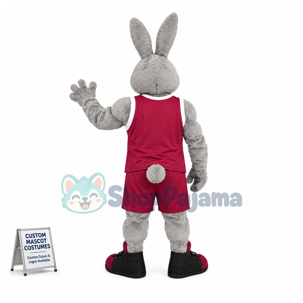 Power Gray Jackrabbits High School Mascot Costume	