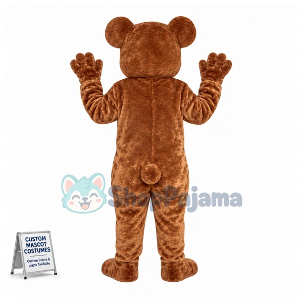Brown Bear Cub Mascot Adult Costume 