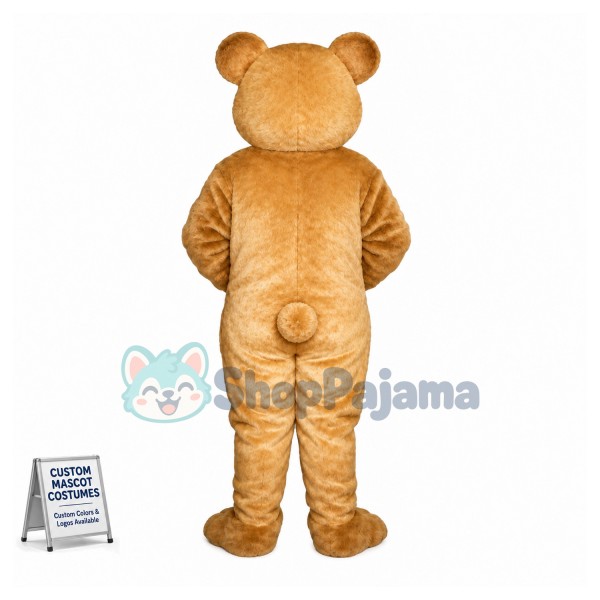 Lazy Beige Bear Mascot Costume