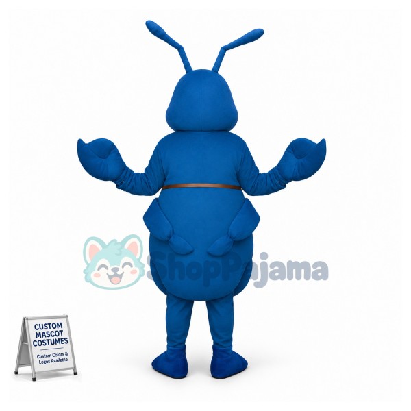 Adult Cartoon Blue Bug Mascot Costume