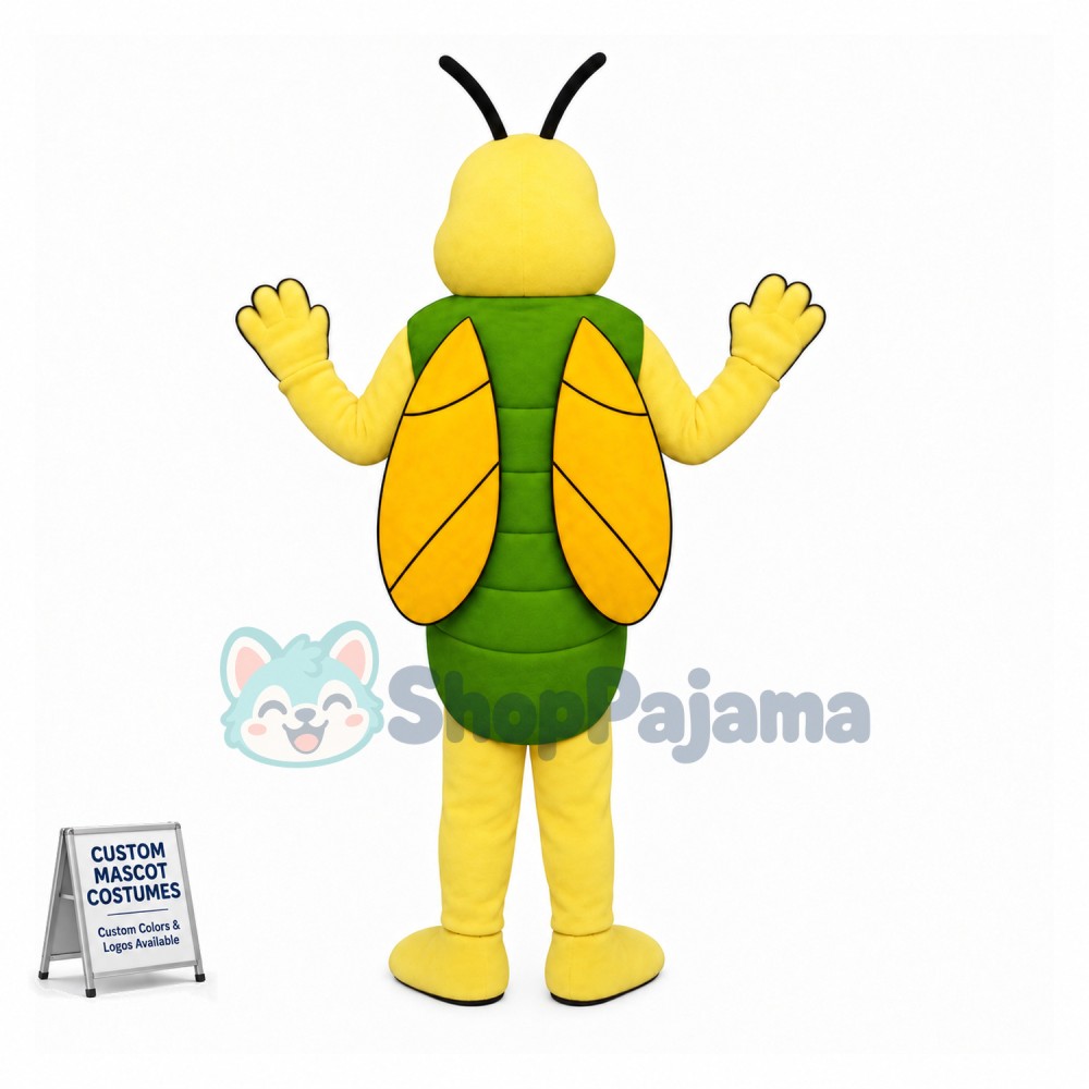Adult Cartoon Grasshopper Mascot Costume