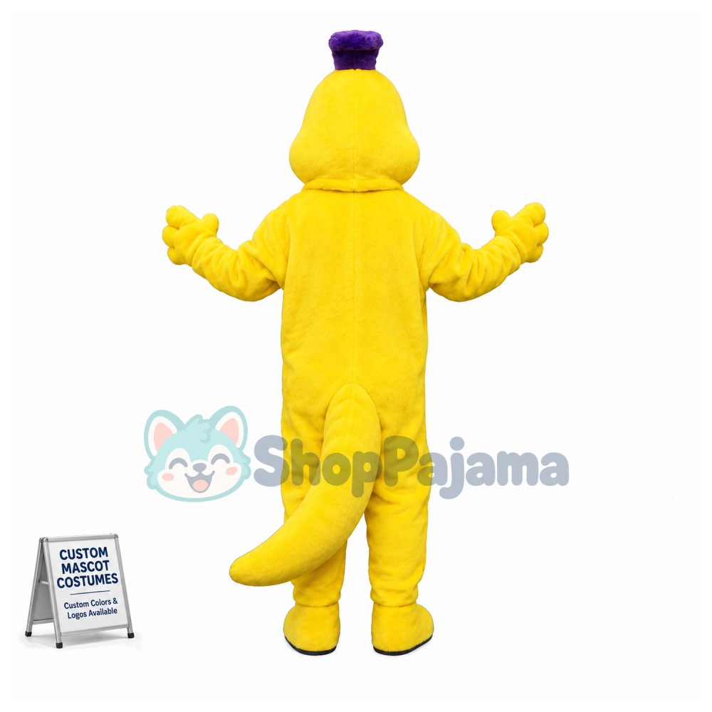 Purple & Yellow Caterpillar Mascot Costume