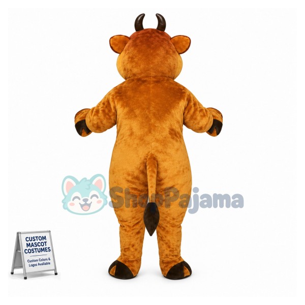 Brown Bull Lightweight Mascot Costume 