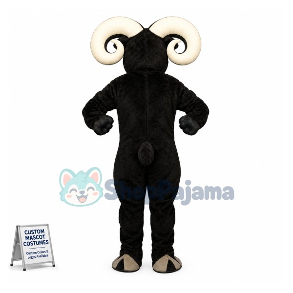 Black Ram Animal Mascot Costume 